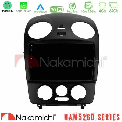Nakamichi NAM5260 Series 4Core Android13 4+64GB VW Beetle Navigation Multimedia Tablet 9