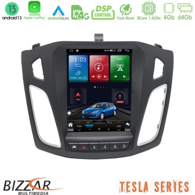 Bizzar Tesla Series 8Core Android13 4+64GB Ford Focus 2012-2018 Navigation Multimedia Tablet 9.7