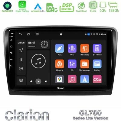 Clarion GL700 Lite Series 8Core Android11 6+128GB Skoda Superb 2008-2015 Navigation Multimedia Tablet 10