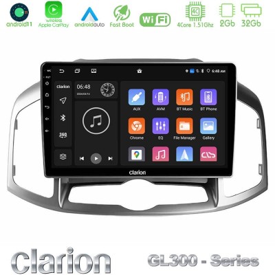 Clarion GL300 Series 4Core Android11 2+32GB Chevrolet Captiva 2012-2016 Navigation Multimedia Tablet 10