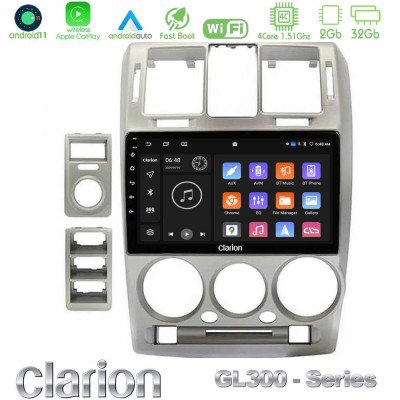 Clarion GL300 Series Hyundai Getz 2002-2009 4Core Android11 2+32GB Navigation Multimedia Tablet 9
