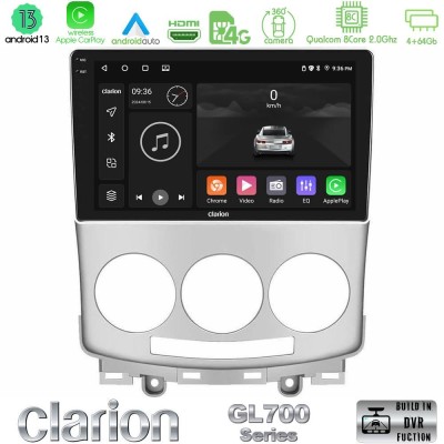 Clarion GL700 Series Mazda 5 2004-2010 8Core Android13 4+64GB Navigation Multimedia Tablet 9