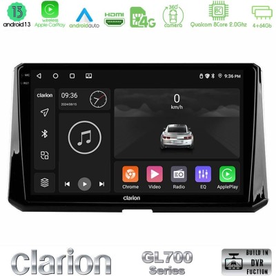 Clarion GL700 Series 8Core Android13 4+64GB Toyota Corolla 2019-2022 Navigation Multimedia Tablet 10