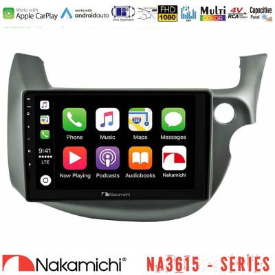 Nakamichi NA3615 Series Με Wireless Carplay & Android Auto Honda Jazz (Fit) 2009-2013 RHD Media Station Tablet 9