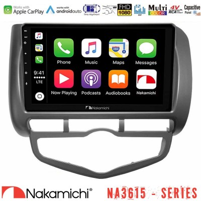 Nakamichi NA3615 Series Με Wireless Carplay & Android Auto  Honda Jazz 2002-2008 (Auto A/C) Media Station Tablet 9