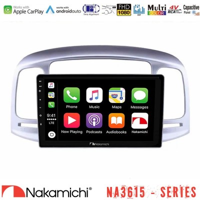 Nakamichi NA3615 Series Με Wireless Carplay & Android Auto  Hyundai Accent 2006-2011 Media Station Tablet 9
