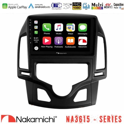 Nakamichi NA3615 Series Με Wireless Carplay & Android Auto  Hyundai i30 2007-2012 Auto A/C Media Station Tablet 9