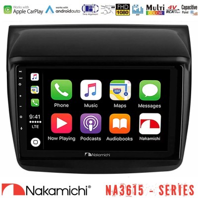 Nakamichi NA3615 Series Με Wireless Carplay & Android Auto  Mitsubishi L200 Media Station Tablet 9