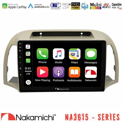 Nakamichi NA3615 Series Με Wireless Carplay & Android Auto  Nissan Micra K12 2002-2010 Media Station Tablet 9