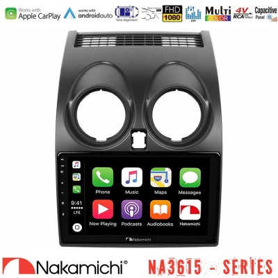 Nakamichi NA3615 Series Με Wireless Carplay & Android Auto  Nissan Qashqai J10 Media Station Tablet 9