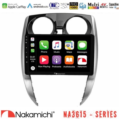 Nakamichi NA3615 Series Με Wireless Carplay & Android Auto  Nissan Note 2013-2018 Media Station Tablet 9