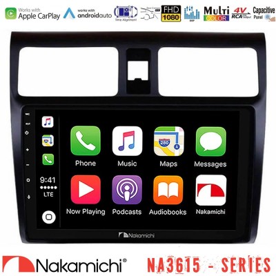 Nakamichi NA3615 Series Με Wireless Carplay & Android Auto  Suzuki Swift 2005-2010 Media Station Tablet 9