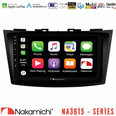 Nakamichi NA3615 Series Με Wireless Carplay & Android Auto  Suzuki Swift 2011-2016 Media Station Tablet 9