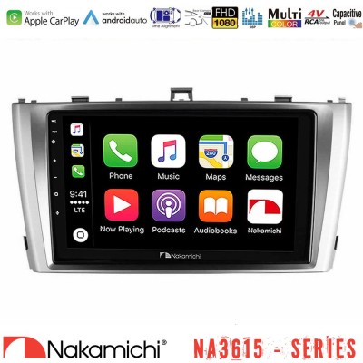Nakamichi NA3615 Series Με Wireless Carplay & Android Auto  Toyota Avensis T27 Media Station Tablet 9