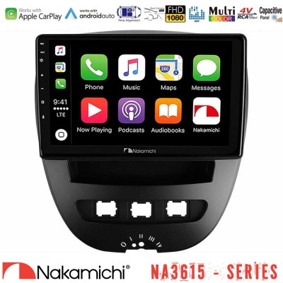 Nakamichi NA3615 Series Με Wireless Carplay & Android Auto  Toyota Aygo/Citroen C1/Peugeot 107 Media Station Tablet 9