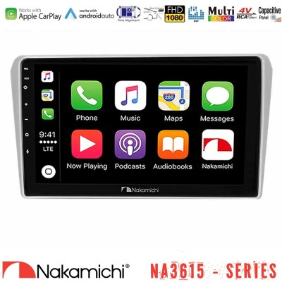 Nakamichi NA3615 Series Με Wireless Carplay & Android Auto  Toyota Avensis T25 02/2003–2008 Media Station Tablet 9
