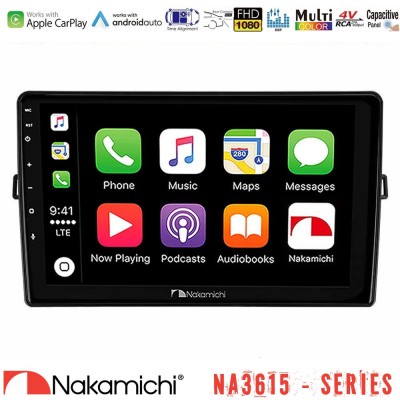 Nakamichi NA3615 Series Με Wireless Carplay & Android Auto  Toyota Auris Media Station Tablet 9