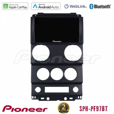 Pioneer SPH-PF97BT Series    Jeep Wrangler 2Door 2008-2010 Multimedia Station 9