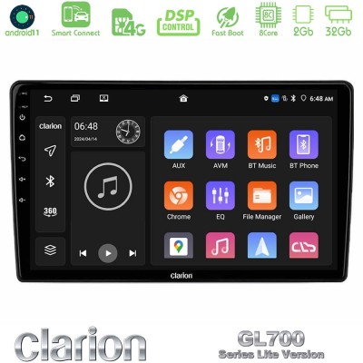 Clarion GL700 Lite Series 8Core Android11 2+32GB Mercedes C Class W204 Navigation Multimedia Tablet 9