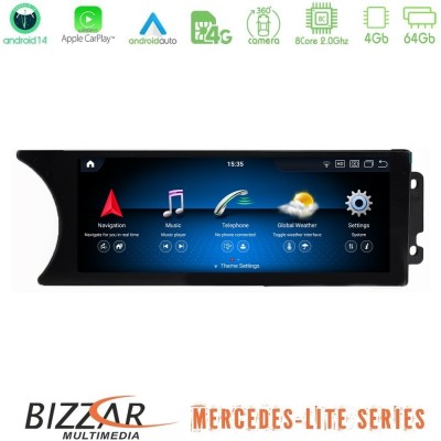 Bizzar Lite Series Mercedes C Class Facelift (W204) NTG4.5 Android14 (4+64GB) Navigation Multimedia 8.8