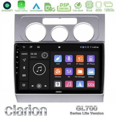Clarion GL700 Lite Series 8Core Android11 6+128GB VW Touran 2003-2011 Navigation Multimedia Tablet 10