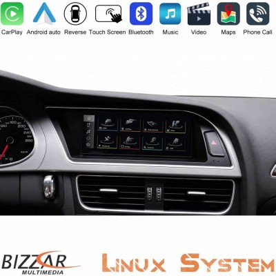 Bizzar Audi A4 (B8) 2008-2012 Linux Apple CarPlay | Android Auto screen 8.8