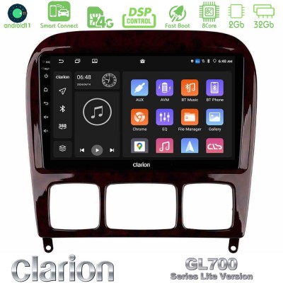 Clarion GL700 Lite Series 8Core Android11 2+32GB Mercedes S Class 1999-2004 (W220) Navigation Multimedia Tablet 9