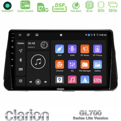 Clarion GL700 Lite Series 8Core Android11 2+32GB Nissan Micra K14 Navigation Multimedia Tablet 9