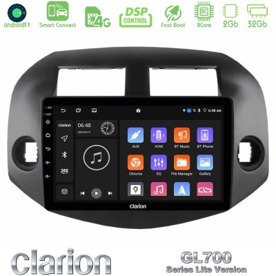 Clarion GL700 Lite Series 8Core Android11 2+32GB Toyota Rav4 2006-2012 Navigation Multimedia Tablet 10