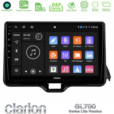 Clarion GL700 Lite Series 8Core Android11 2+32GB Toyota Yaris 2020-> Navigation Multimedia Tablet 10