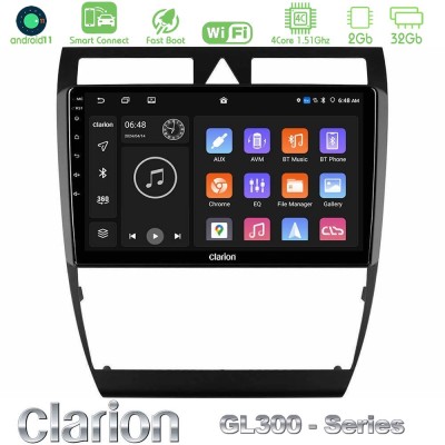 Clarion GL300 Series 4Core Android11 2+32GB Audi A6 (C5) 1997-2004 Navigation Multimedia Tablet 9