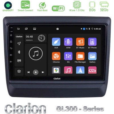 Clarion GL300 Series 4Core Android11 2+32GB Isuzu D-MAX 2020-2023 Navigation Multimedia Tablet 9