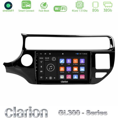 Clarion GL300 Series 4Core Android11 2+32GB Kia Rio 2015-2017 Navigation Multimedia Tablet 9
