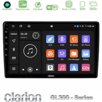 Clarion GL300 Series Kia Ceed 2007-2009 4Core Android11 2+32GB Navigation Multimedia Tablet 9