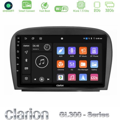 Clarion GL300 Series 4Core Android11 2+32GB Mercedes SL Class 2005-2011 Navigation Multimedia Tablet 9