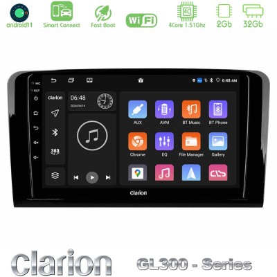 Clarion GL300 Series 4Core Android11 2+32GB Mercedes ML/GL Class Navigation Multimedia Tablet 9