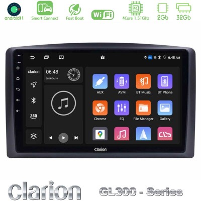 Clarion GL300 Series 4Core Android11 2+32GB Mercedes Vito 2015-2021 Navigation Multimedia Tablet 10