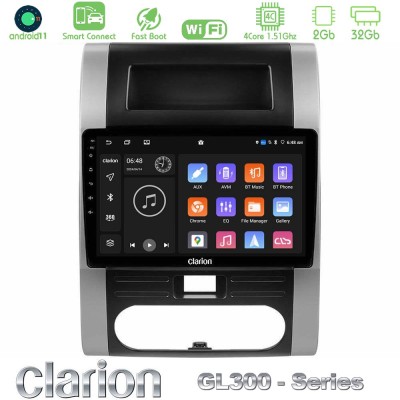 Clarion GL300 Series 4Core Android11 2+32GB Nissan X-Trail T31 Navigation Multimedia Tablet 10