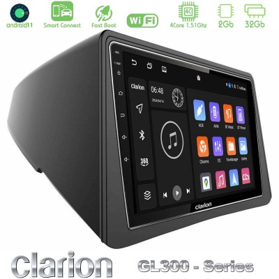Clarion GL300 Series 4Core Android11 2+32GB Opel Mokka Navigation Multimedia Tablet 9