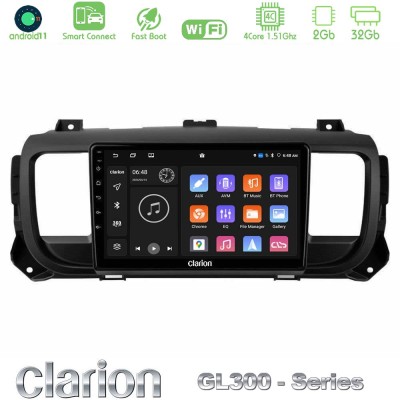 Clarion GL300 Series 4Core Android11 2+32GB Citroen/Peugeot/Opel/Toyota Navigation Multimedia Tablet 9