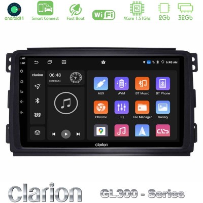 Clarion GL300 Series 4Core Android11 2+32GB Smart 451 Navigation Multimedia Tablet 9