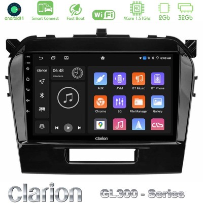 Clarion GL300 Series 4Core Android11 2+32GB Suzuki Vitara 2015-2024 Navigation Multimedia Tablet 9