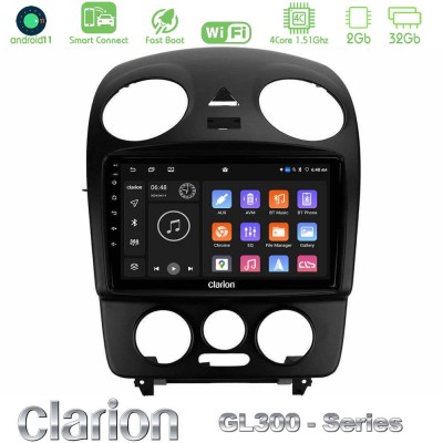 Clarion GL300 Series 4Core Android11 2+32GB VW Beetle Navigation Multimedia Tablet 9