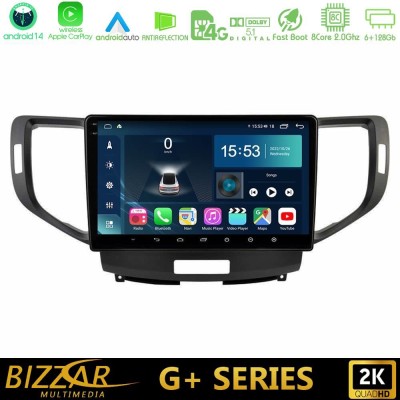 Bizzar G+ Series Honda Accord 2008-2015 8core Android14 6+128GB Navigation Multimedia Tablet 9