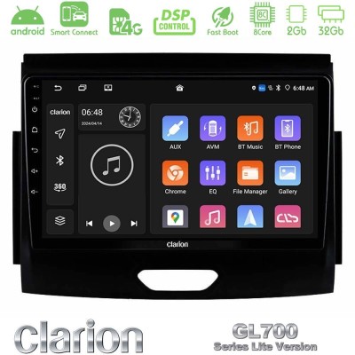 Clarion GL700 Lite Series 8Core Android ClarionOS 2+32GB Ford Ranger 2017-2022 Navigation Multimedia Tablet 9