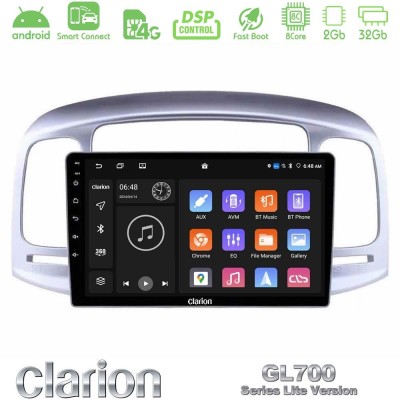 Clarion GL700 Lite Series 8Core Android ClarionOS 2+32GB Hyundai Accent 2006-2011 Navigation Multimedia Tablet 9