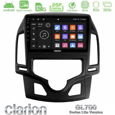 Clarion GL700 Lite Series 8Core Android ClarionOS 2+32GB Hyundai i30 2007-2012 Auto A/C Navigation Multimedia Tablet 9