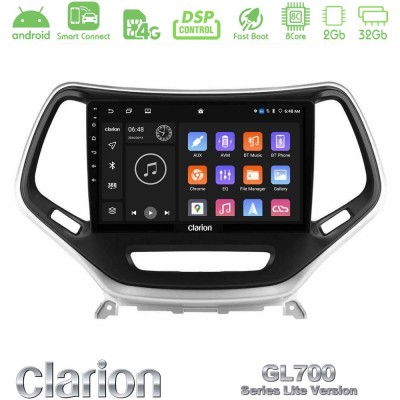 Clarion GL700 Lite Series 8Core Android ClarionOS 2+32GB Jeep Cherokee 2014-2019 Navigation Multimedia Tablet 9