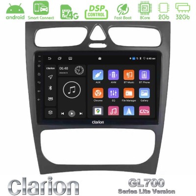 Clarion GL700 Lite Series 8Core Android ClarionOS 2+32GB Mercedes C Class (W203) Navigation Multimedia Tablet 9