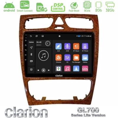 Clarion GL700 Lite Series 8Core Android ClarionOS 2+32GB Mercedes C Class (W203) Navigation Multimedia Tablet 9